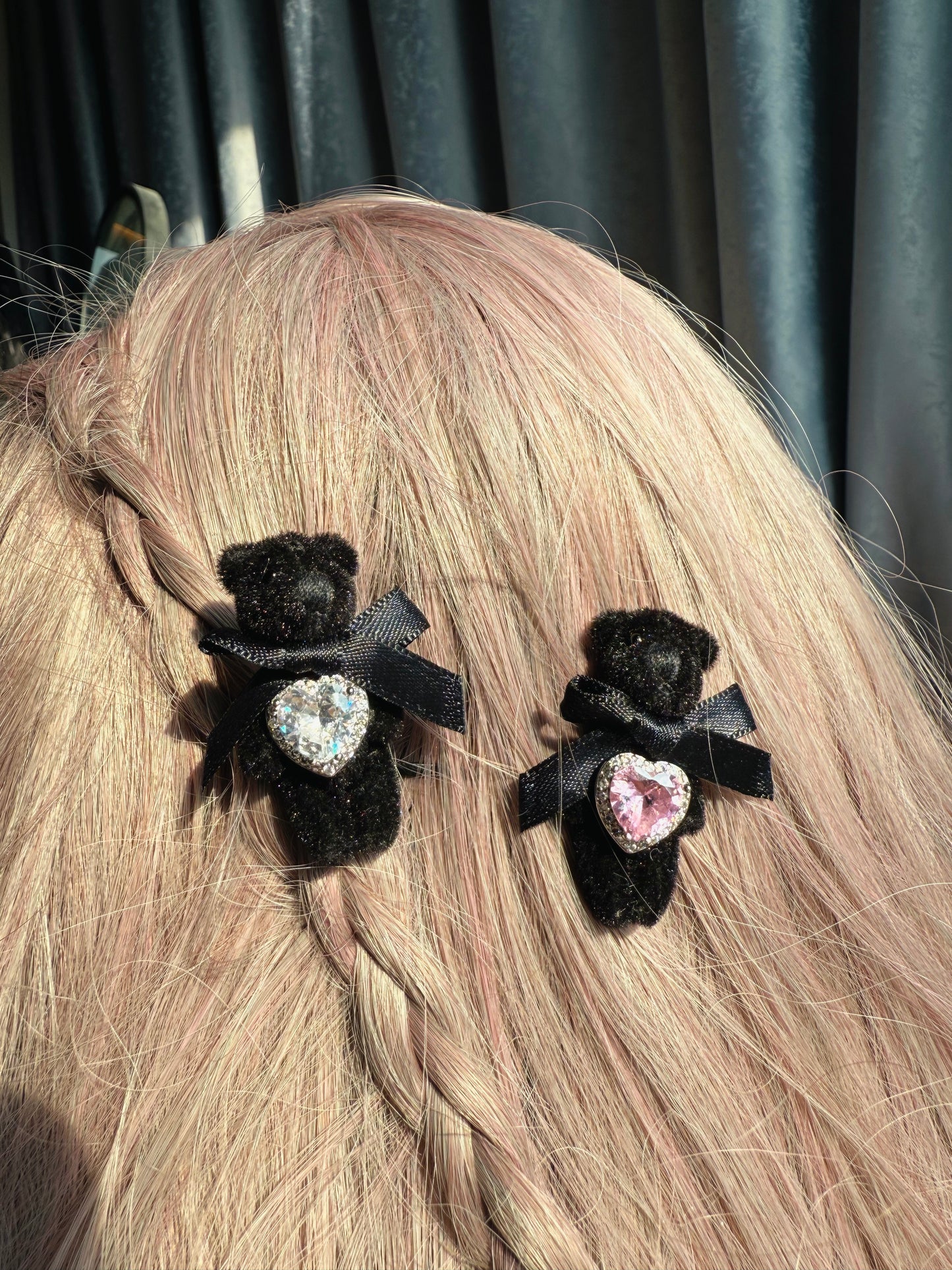 ๐๐คBear Pink Hair Pin Set