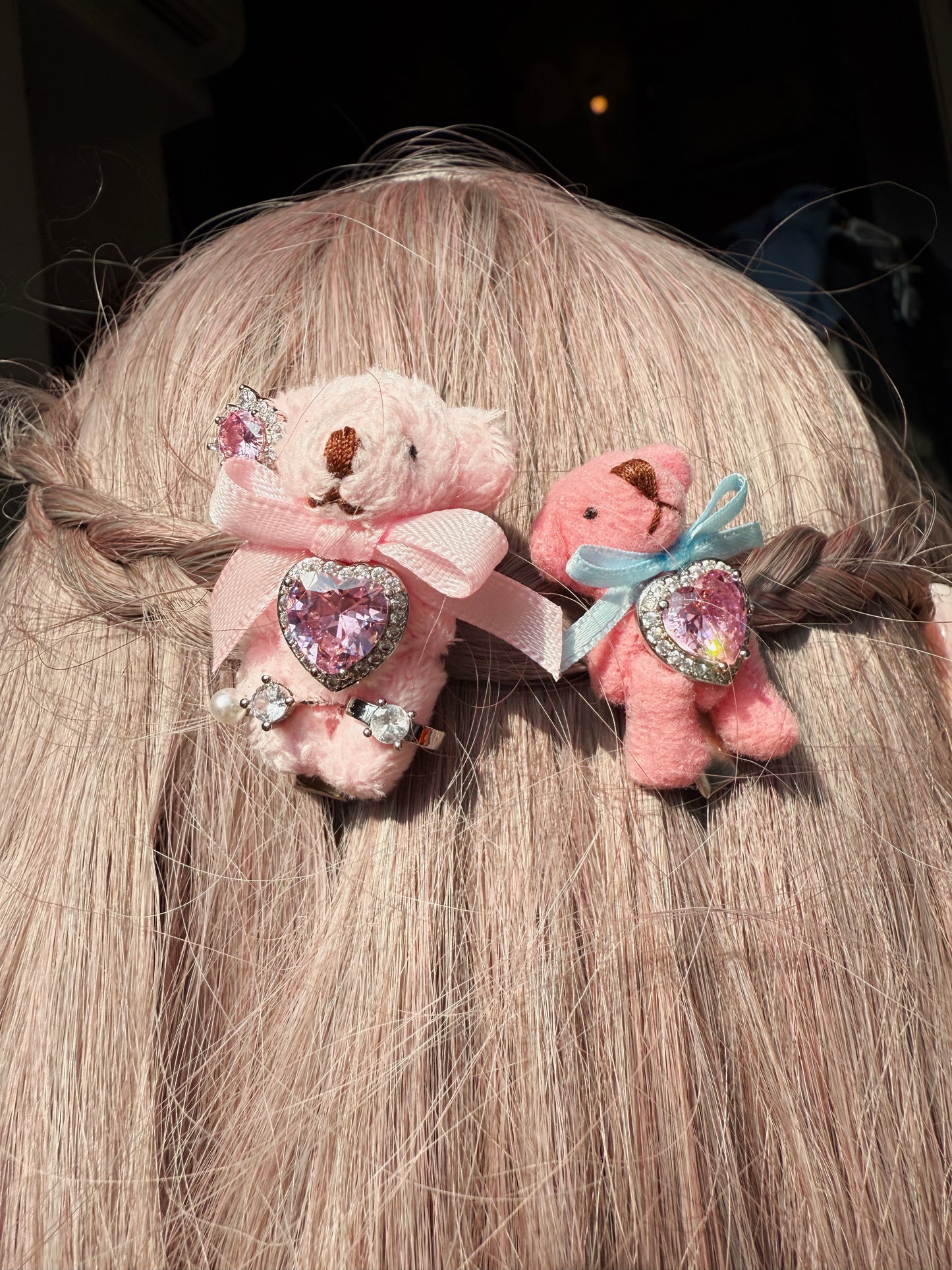 Handmade Bear Hair Clip Set