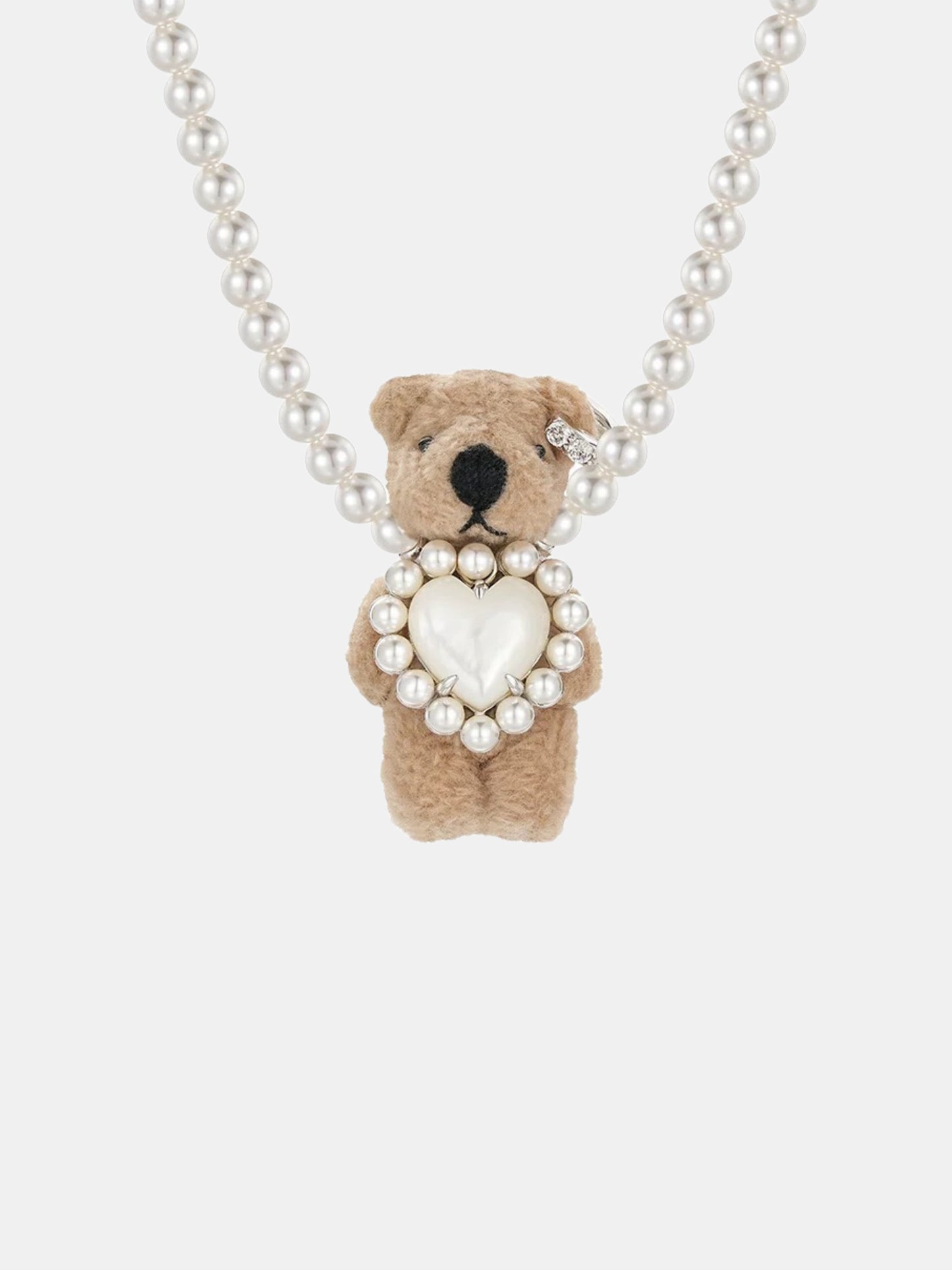 Valentine Bear Pearl Necklace