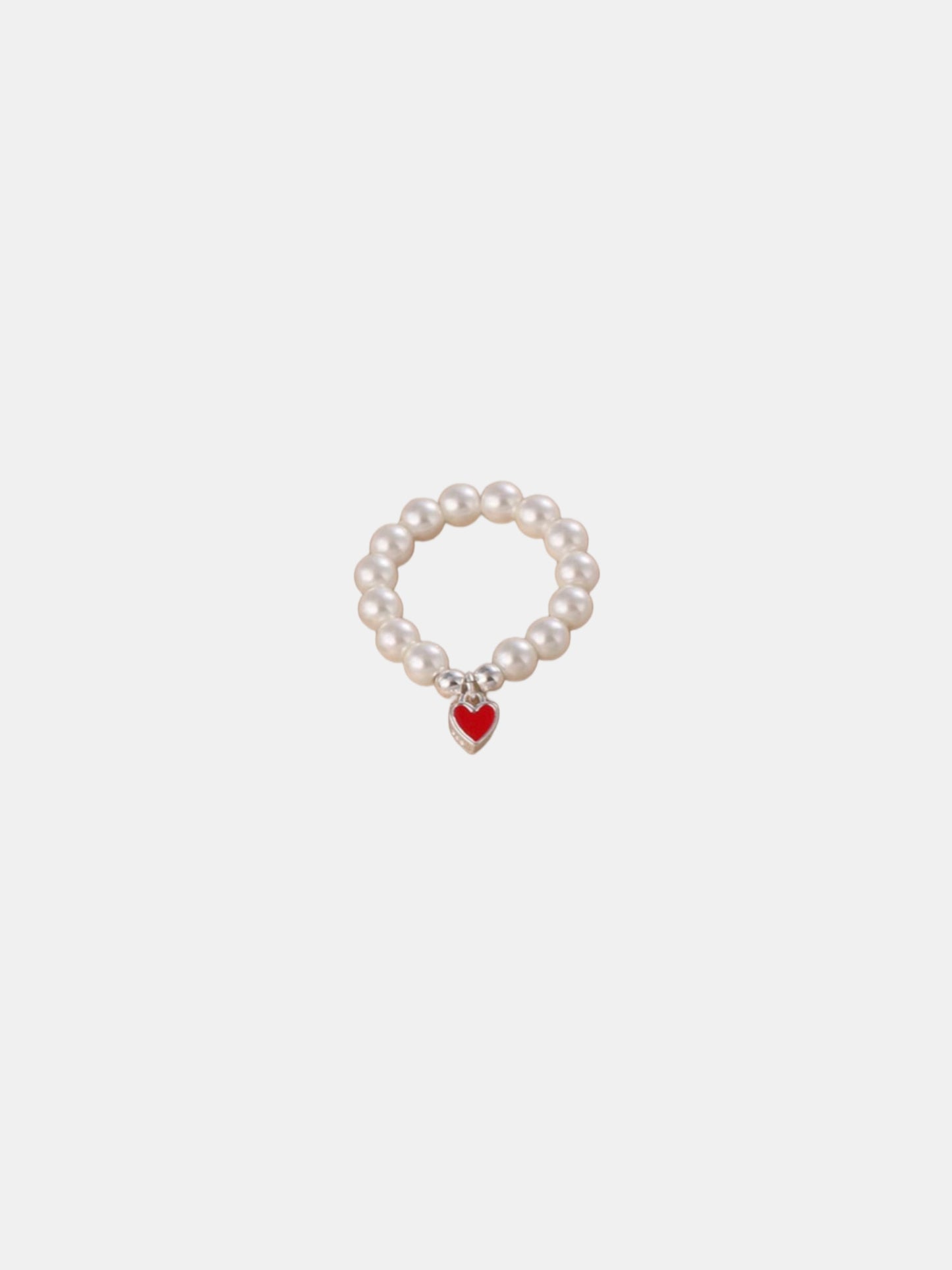 925 Heart Pearl Ring