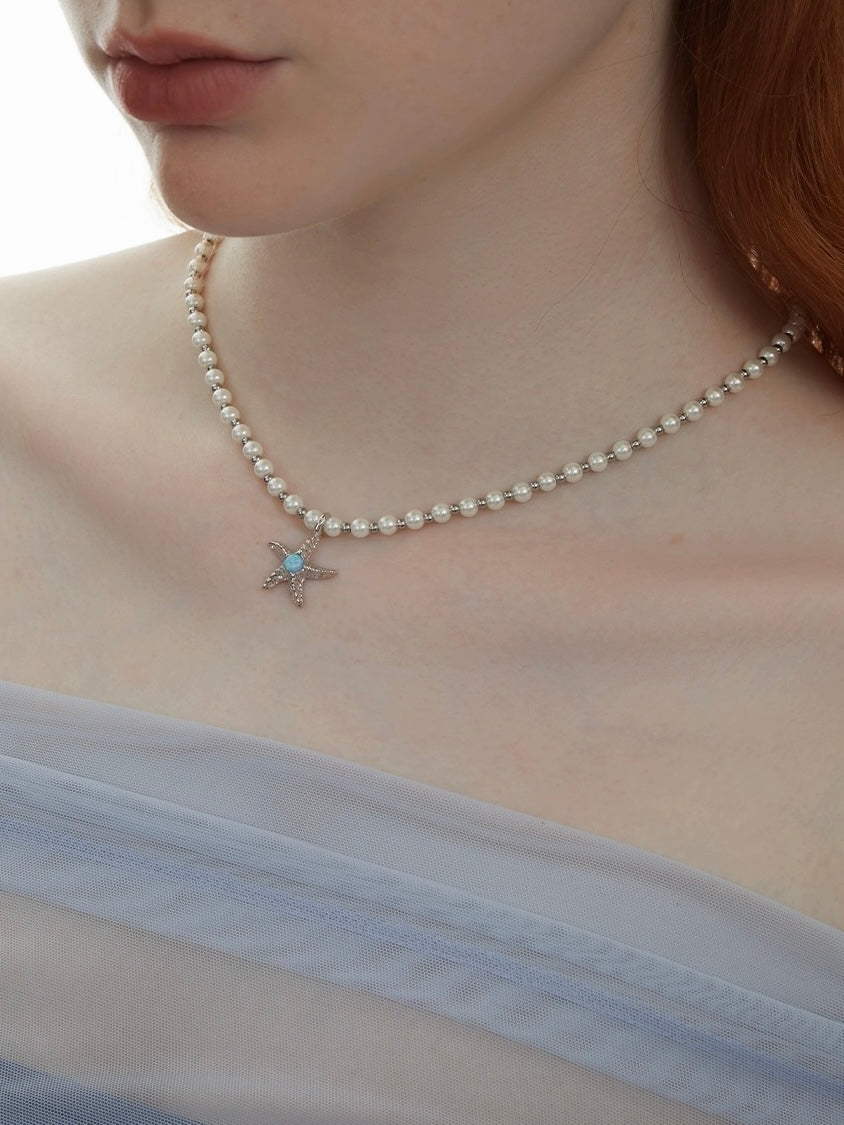 Blue Opal Seastar Necklace