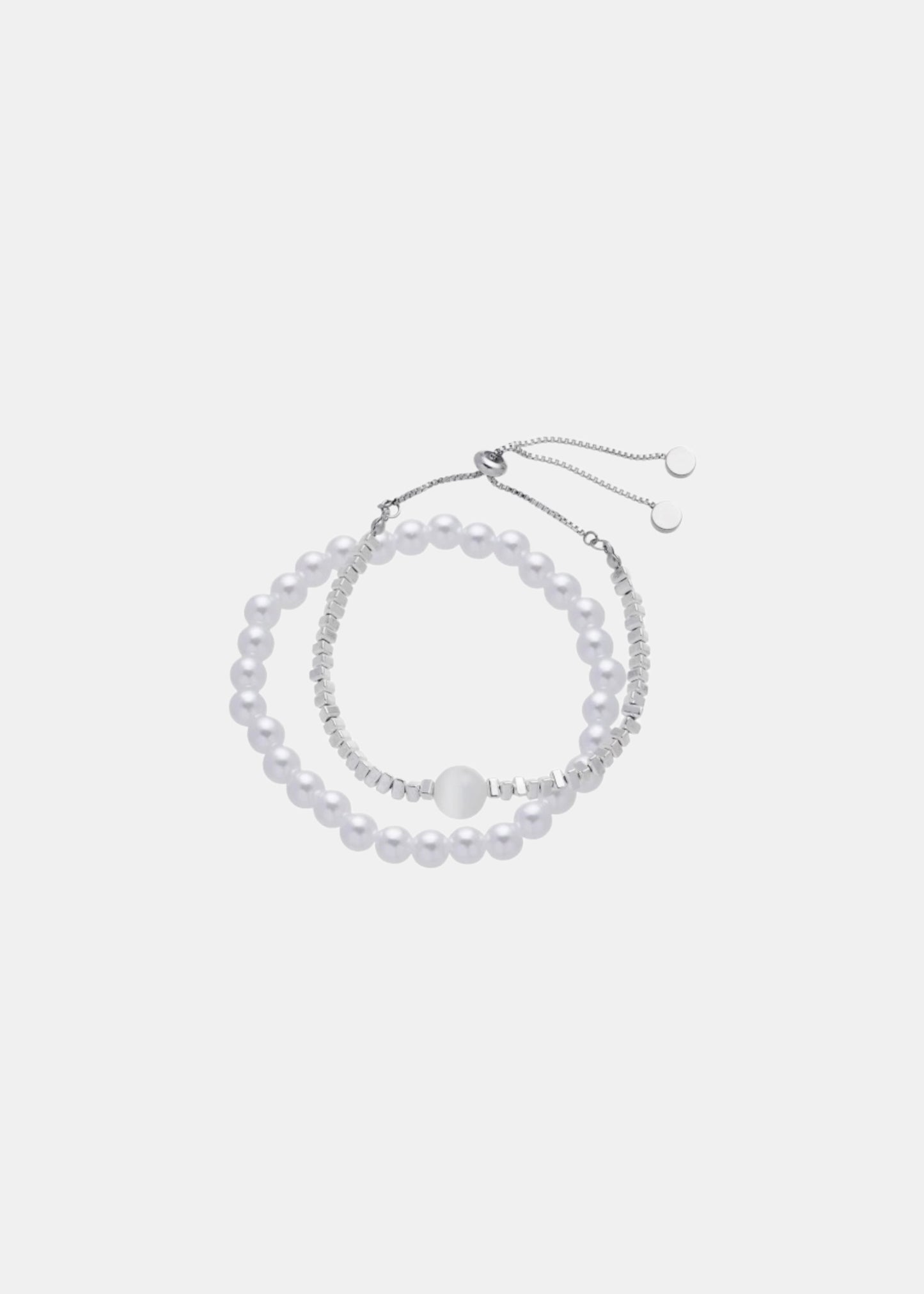 Moonstone Pearl Bracelet Set