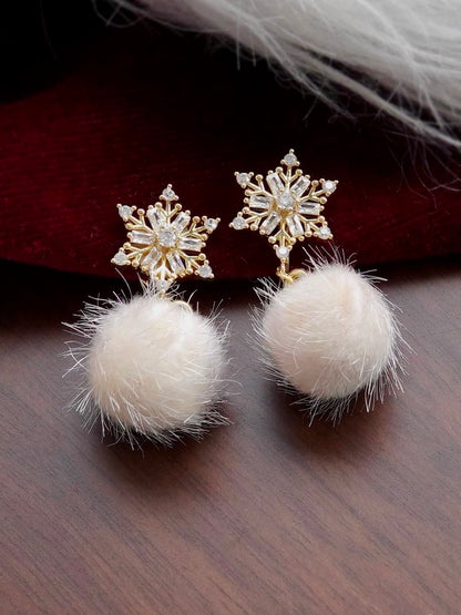 Snow Magic Fur Earrings