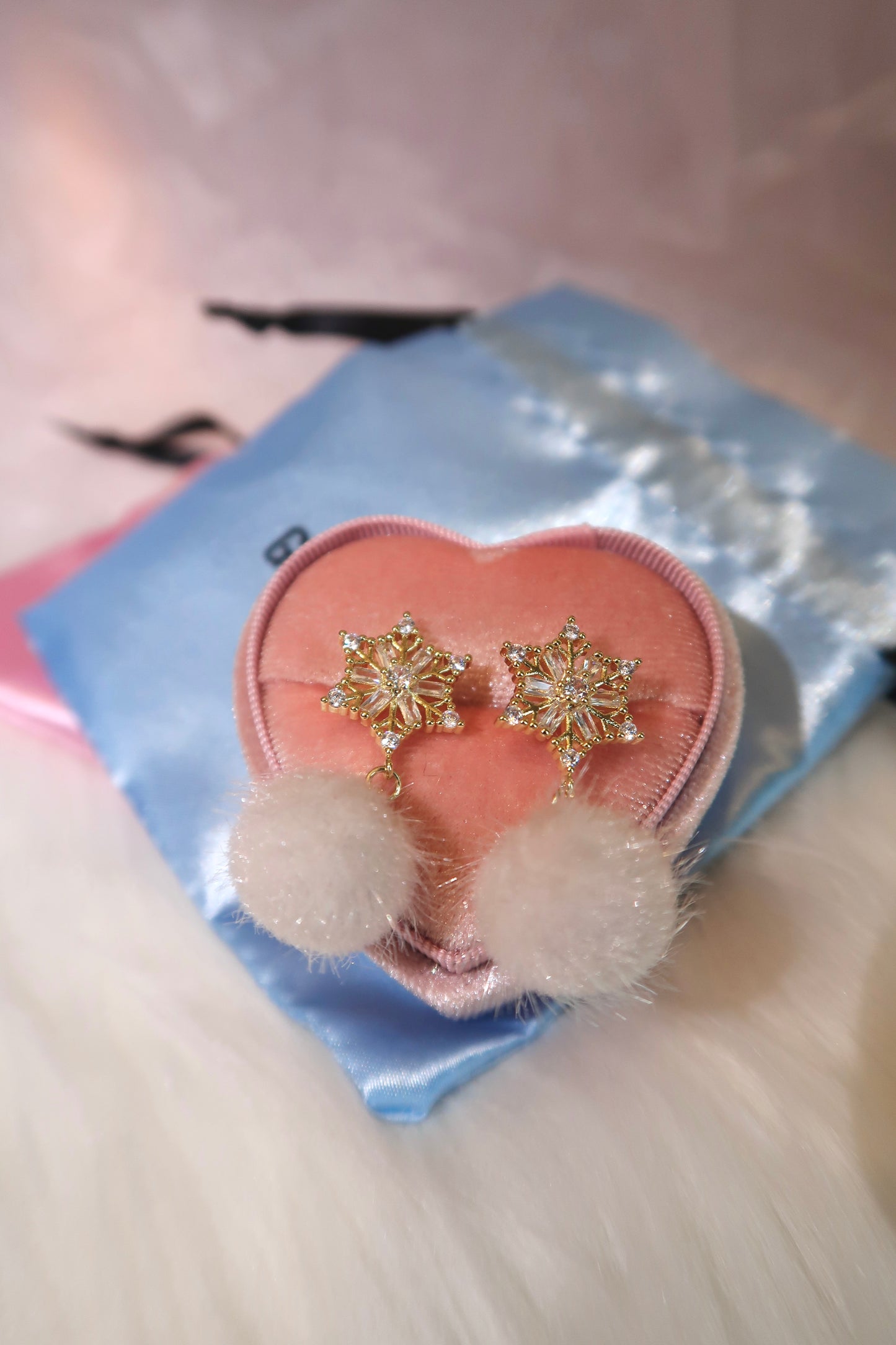 Snow Magic Fur Earrings