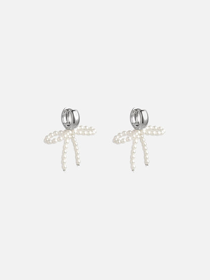 Playtime Love Pearl Bow Earrings