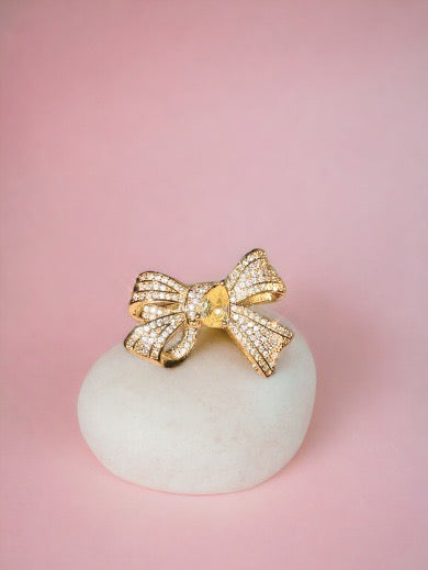 Diamond Bow Ring (Gold)