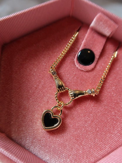 18K Real Gold Plated Hold My Heart Necklace