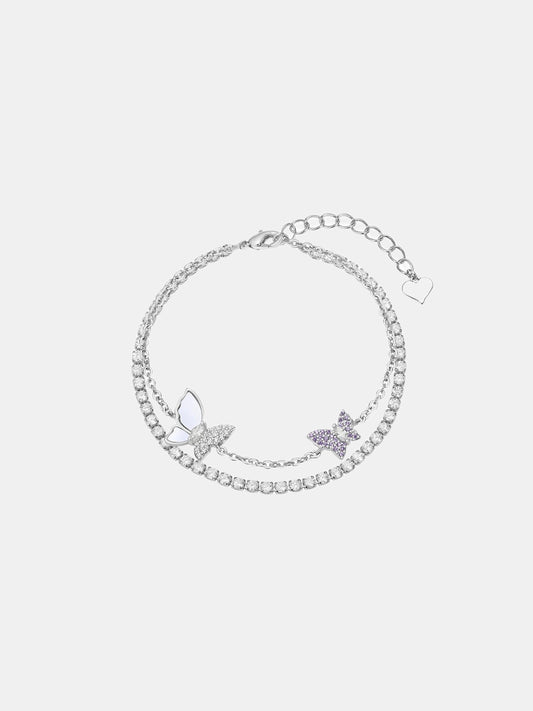 Butterfly Bling Layered Bracelet