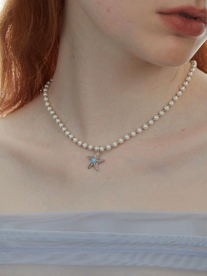 Blue Opal Seastar Necklace