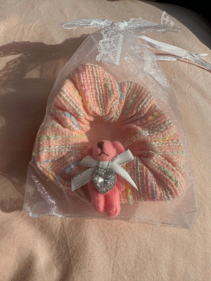 Bear with Coral Hair Band