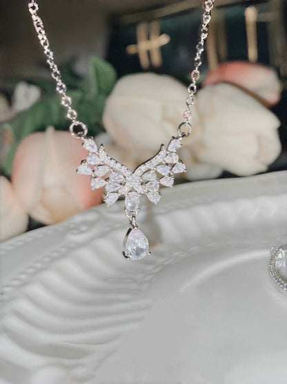 Angel Wings Diamond Necklace