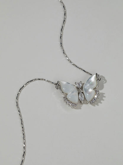 Mother of Pearl Psyche Diamond Necklace