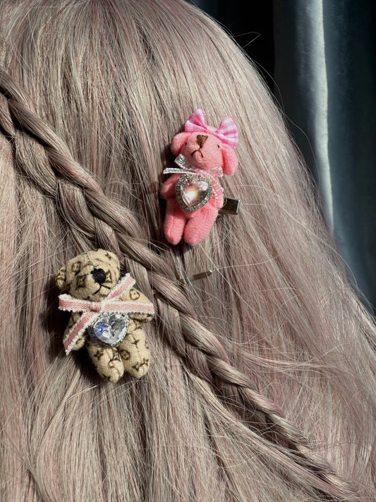 Handmade Bear Clip Set