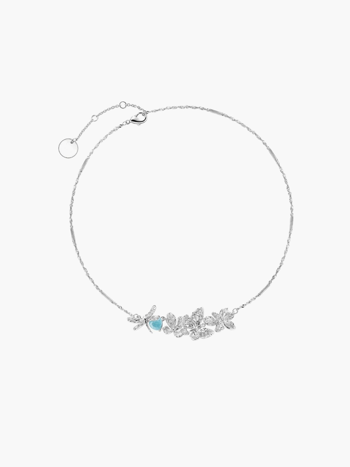 Ice Age Silver Butterflies Necklace