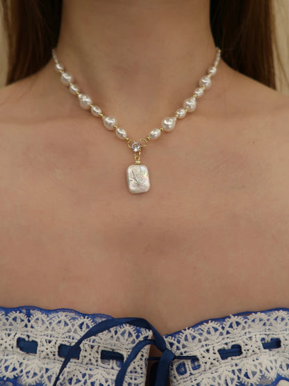 Ocean Love Diamond Pearl Necklace