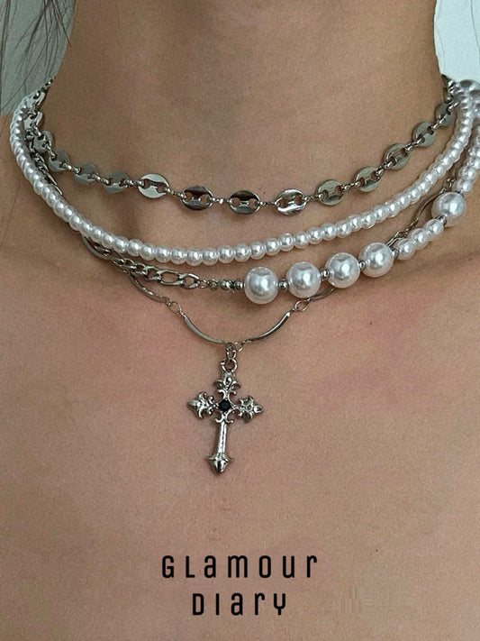 Be Forgiven Cross Layered Necklace