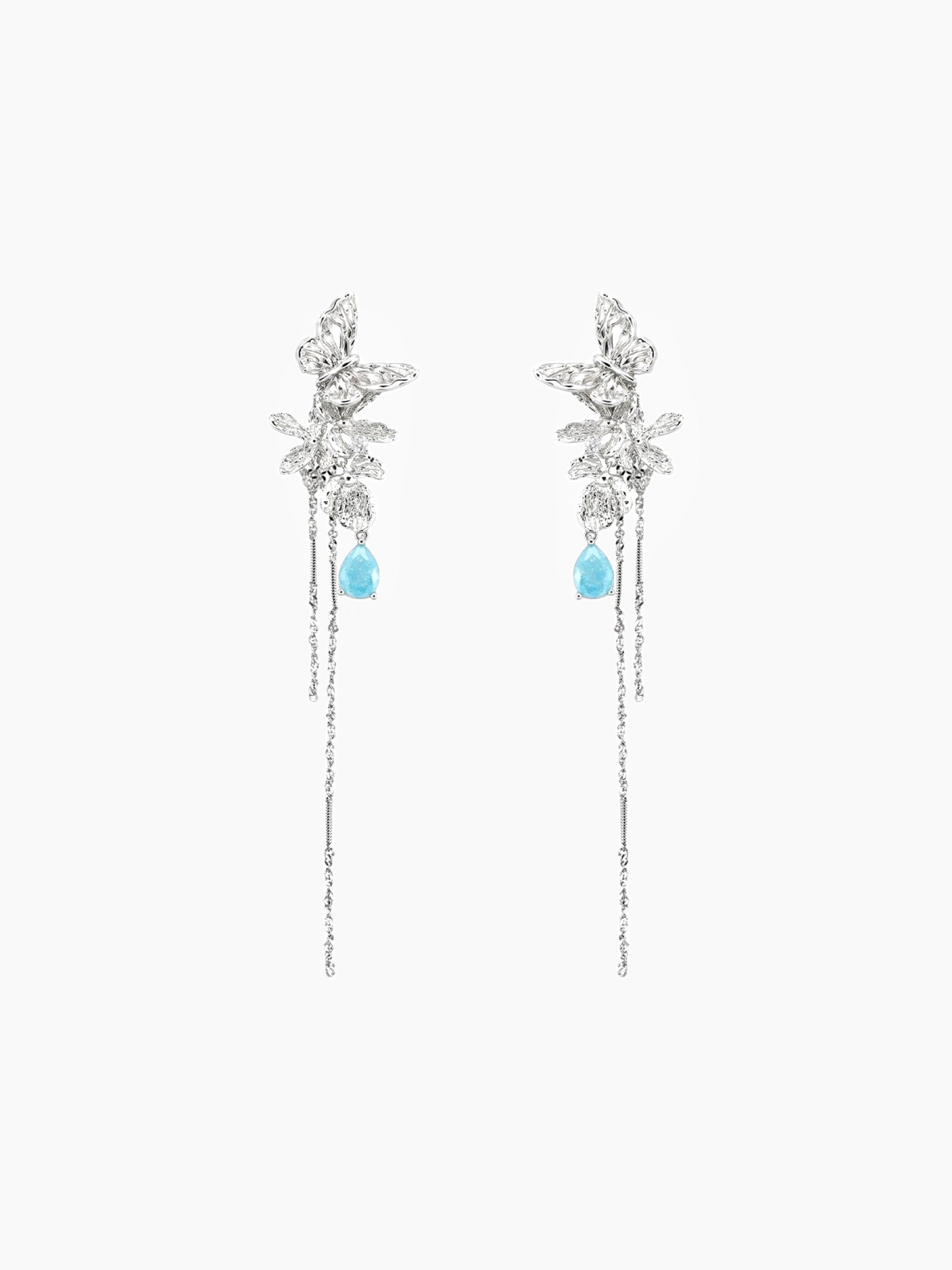 Ice Age Silver Butterflies Earrings