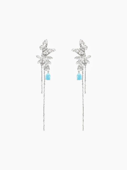 Ice Age Silver Butterflies Earrings