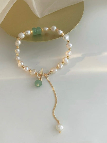 Jade Freshwater Pearl Bracelet