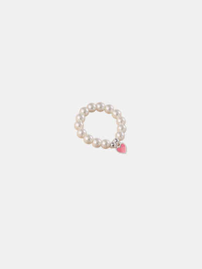 925 Heart Pearl Ring