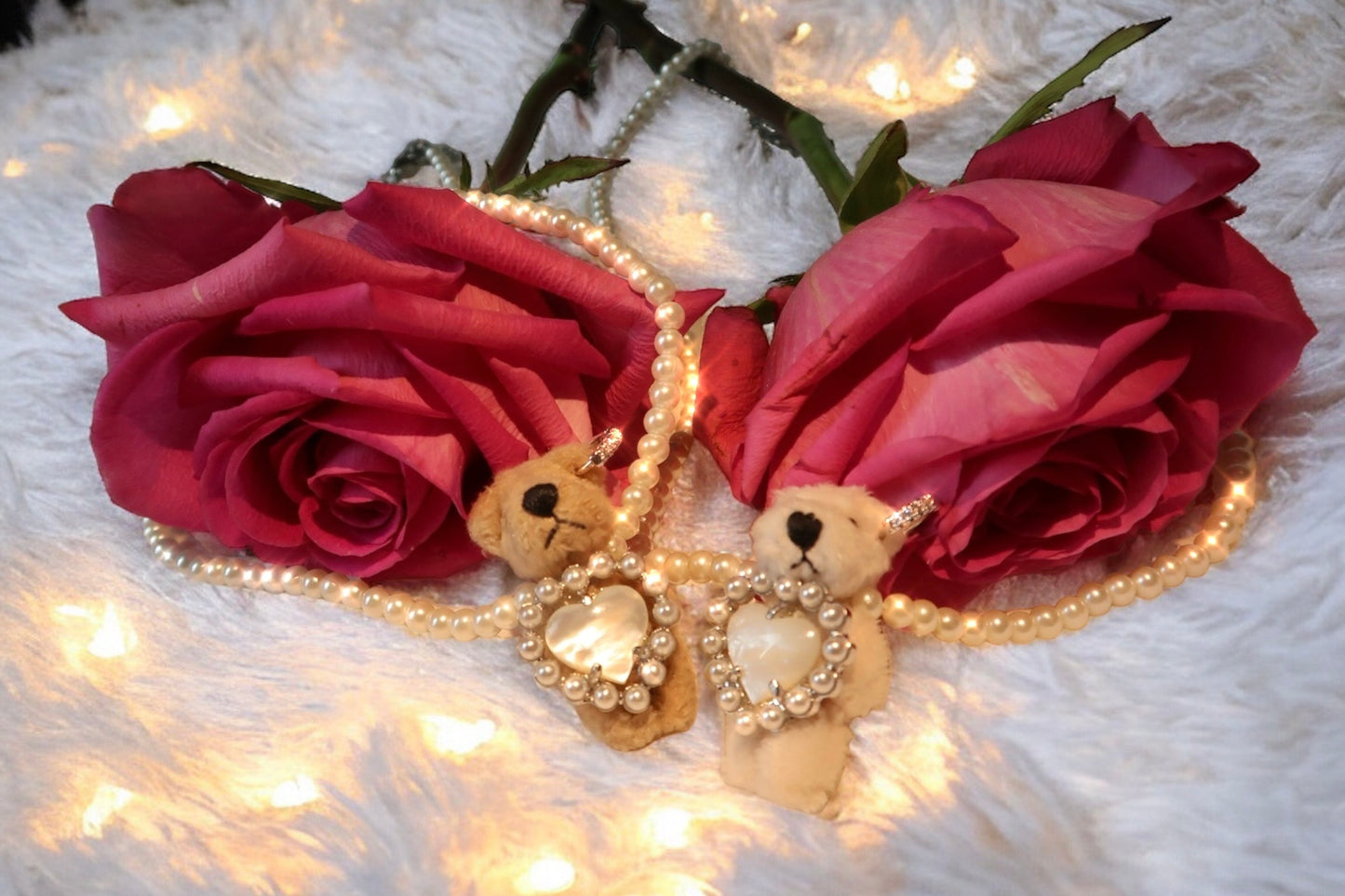 Valentine Bear Pearl Necklace