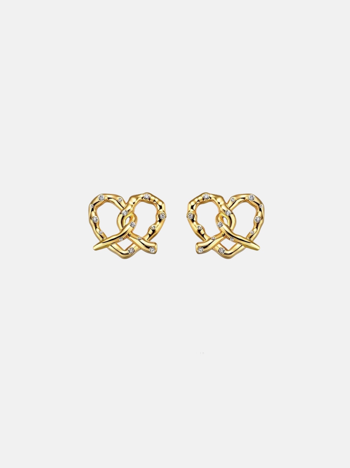 Knot Heart Studs Earrings 🥨