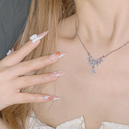 Angel Wings Diamond Necklace