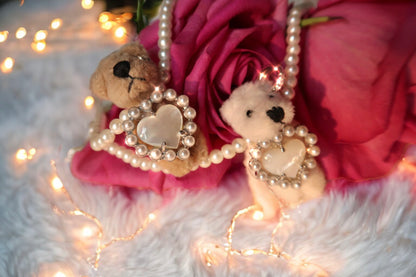 Valentine Bear Pearl Necklace