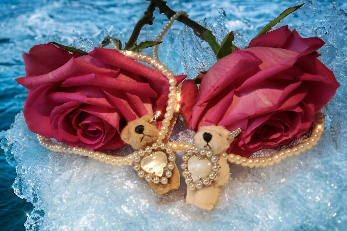 Valentine Bear Pearl Necklace