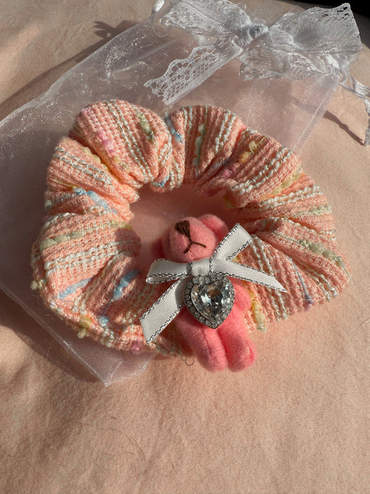 Bear with Coral Hair Band