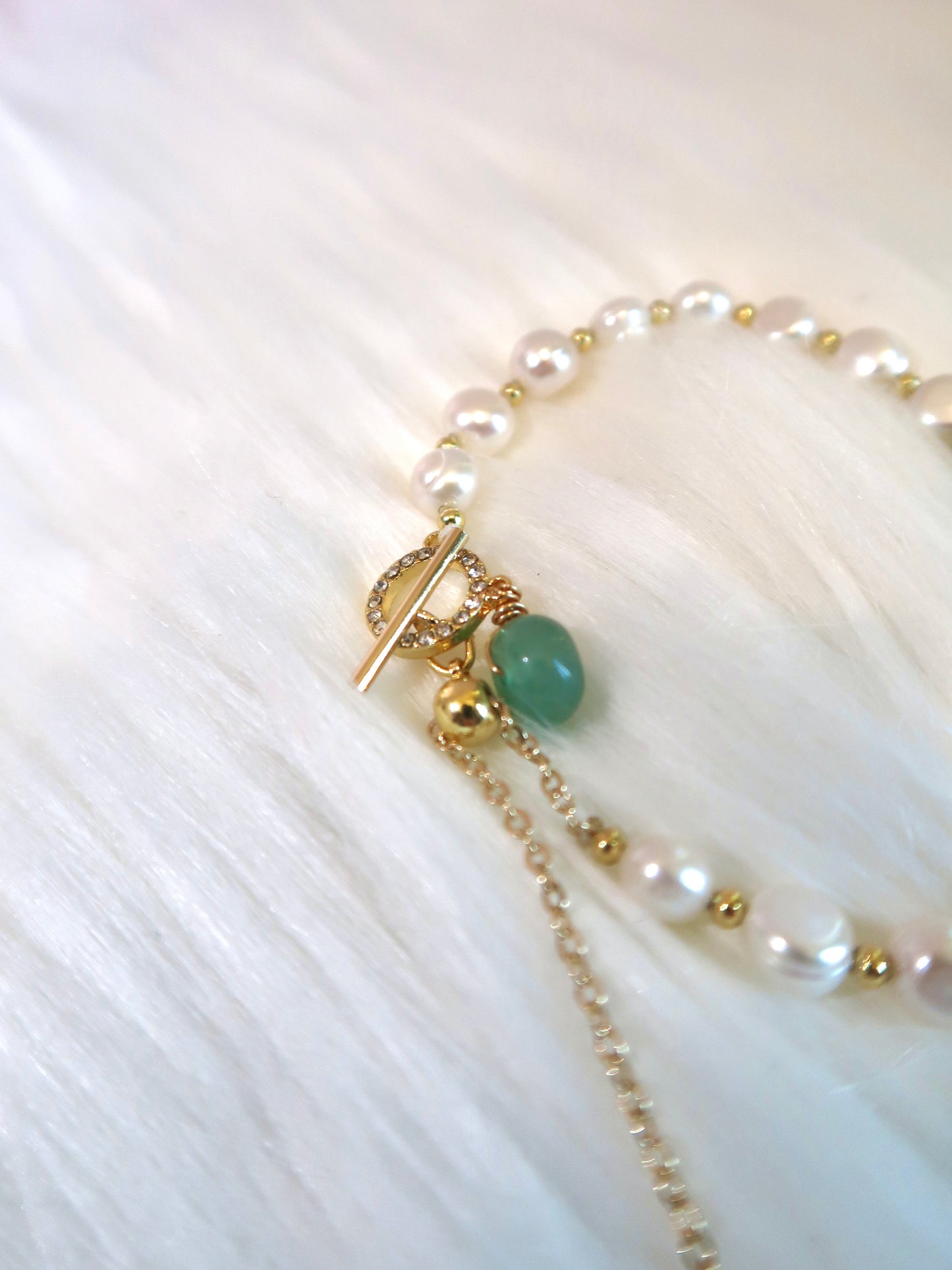 Jade Freshwater Pearl Bracelet