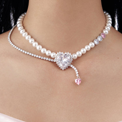 Cross My Heart Diamond Necklace