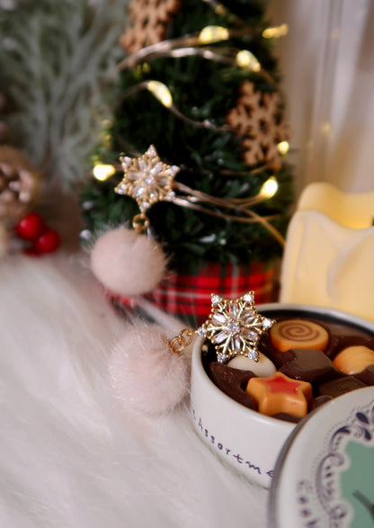 Snow Magic Fur Earrings