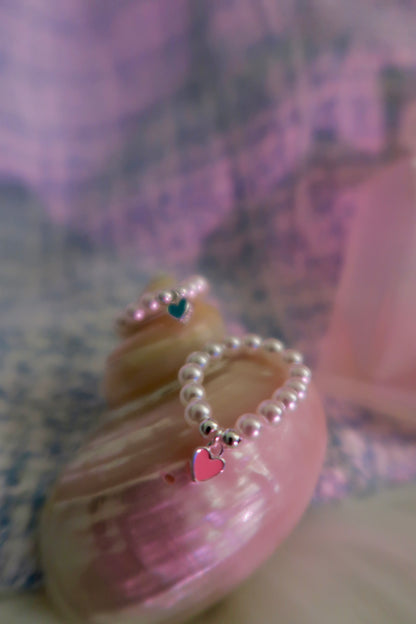 925 Heart Pearl Ring