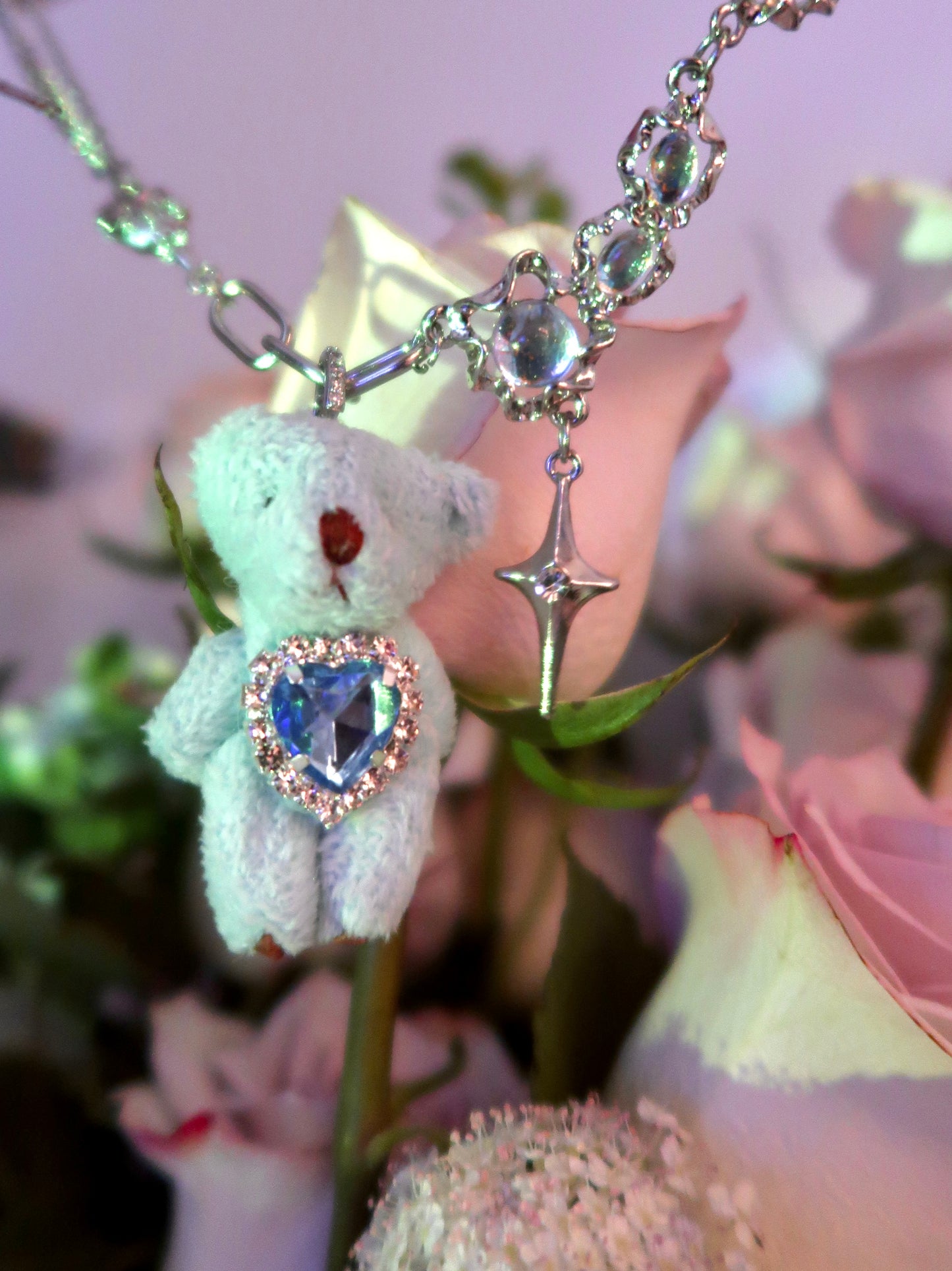 Very Beary Moonstone Necklace