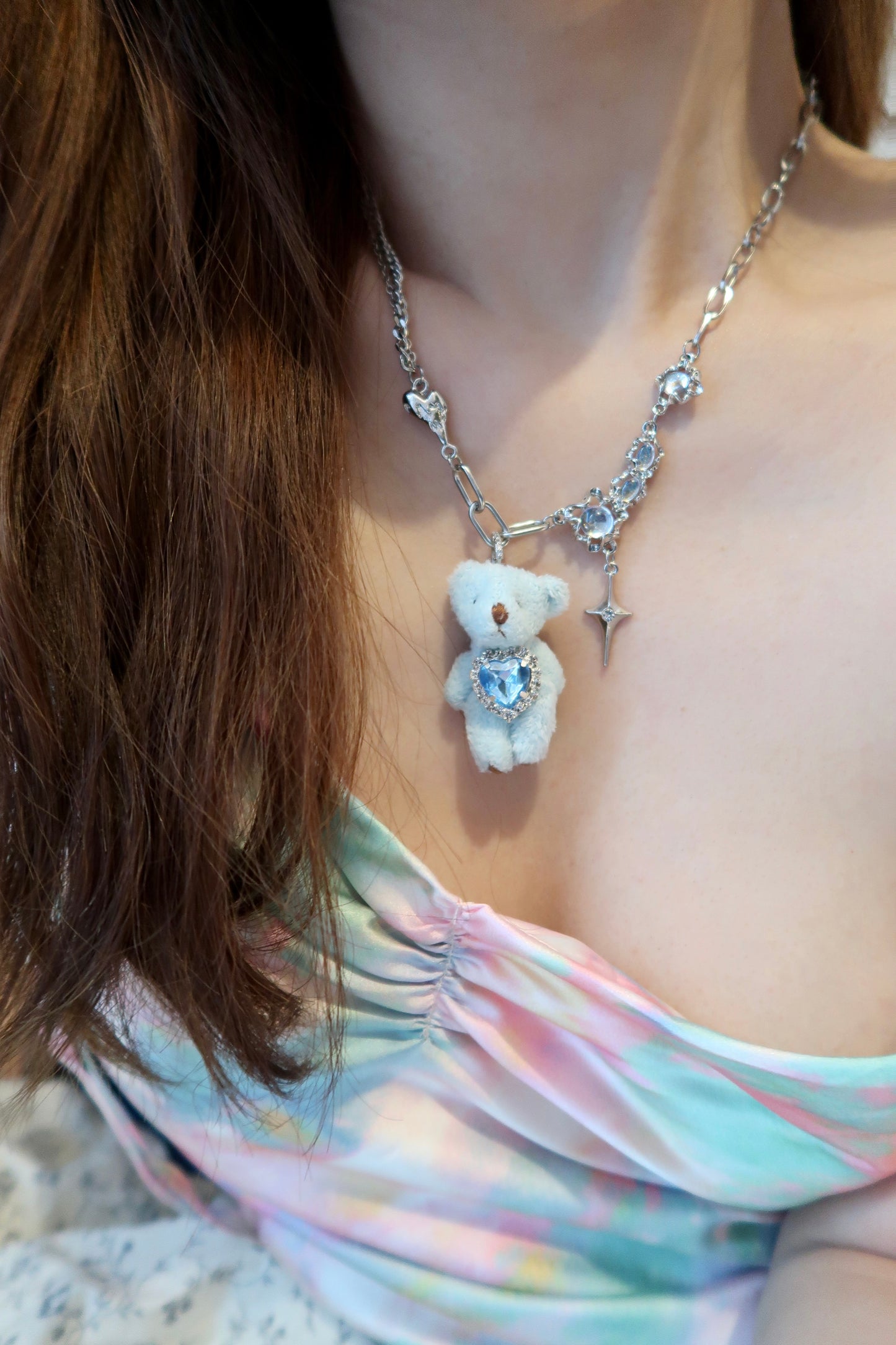 Very Beary Moonstone Necklace