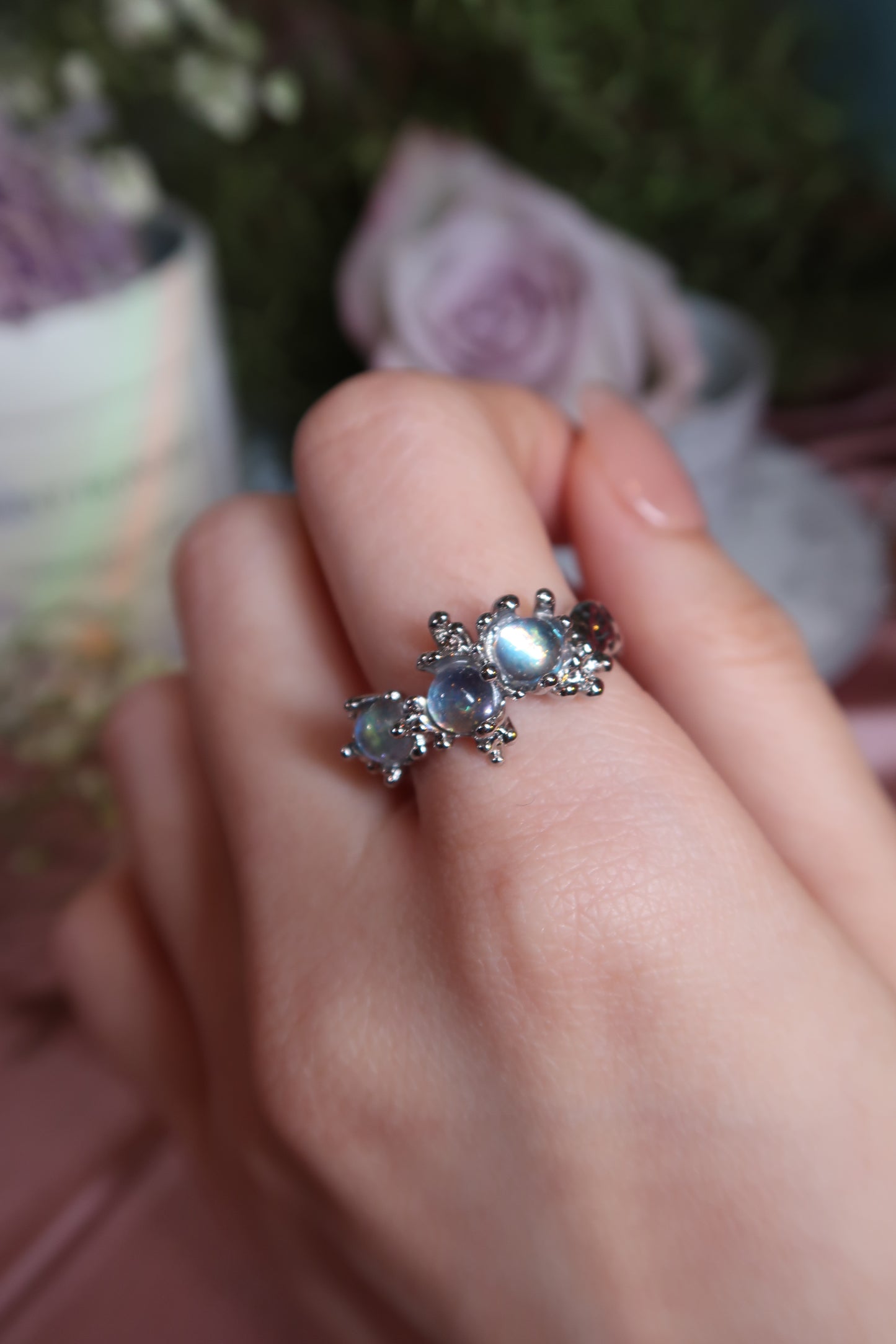 Blue Moonstone Ring